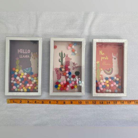 Set Of 3 Wall Decor Llama‎ Frames - Picture 3 of 6